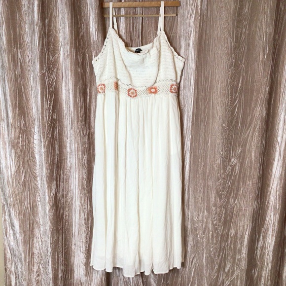 torrid Dresses & Skirts - NWT TORRID 22 24 Crochet Maxi Gauze Smock Summer Peasant 3X Boho Pretty Girly